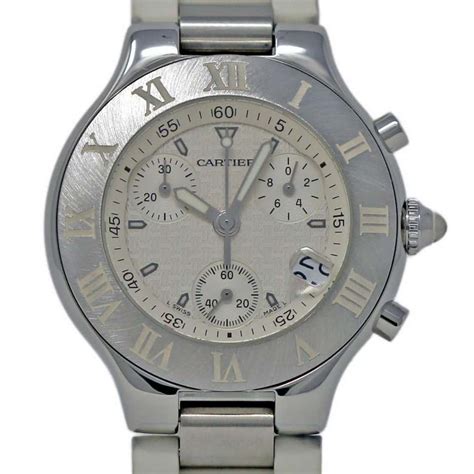 cartier must 21 chronoscaph w10184u2|Cartier Must 21 W10184U2 .